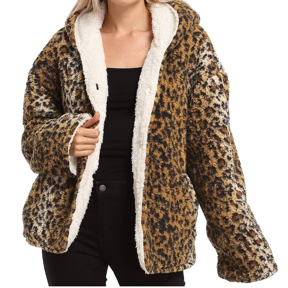 Puffer Plush Teddy Jacket womens animal
Print